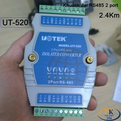 Bộ Repeater Khuếch Đại Và Kéo Dài Tín Hiệu RS485 2 Port 2.4Km UTEK UT-520