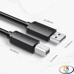 Dây Cáp Máy In USB 2.0 AM Sang BM Jasoz D105 Chính Hãng Dài 1M - 10M Tốc Độ 480Mbps
