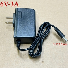 Củ nguồn DC Adapter 6V-3A 18W chân cắm tròn 5.5*2.5mm ZB060300-3US