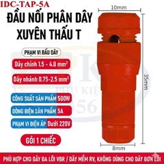 Đầu Nối Nhanh Trích Tách Dây Điện Xuyên Thấu Chữ T IDC-TAP-5A không cần tách vỏ dây