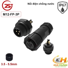 Đầu Cút Nối Dây Điện Chống Nước IP68 Lắp Bảng Điều Khiển ZSJ M12-FP Dùng Cho Dây 2–8 Lõi Chính Hãng