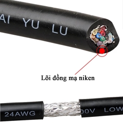 Dây Cáp Điều Khiển 9+1 Lõi Đồng Mạ Kẽm 24AWG 9C24 Chống Nhiễu Dùng Cho RS232 DB9 RS485