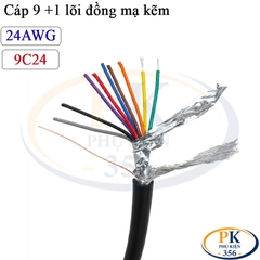 Dây Cáp Điều Khiển 9+1 Lõi Đồng Mạ Kẽm 24AWG 9C24 Chống Nhiễu Dùng Cho RS232 DB9 RS485