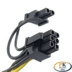 Dây cáp chia nguồn 6pin pcie sang 2 x 8pin (6+2) dài 20cm cho VGA card màn hình