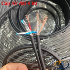 Dây cáp tín hiệu âm thanh AV đôi 4 lõi 22AWG – Dùng cho 3.5mm sang 2 AV, AV 2 ra 2