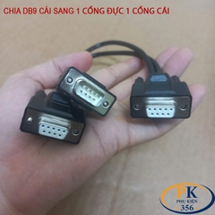 Dây cáp chia COM DB9 RS232 Cái sang 2 cổng đực cái dài 0.3M, 0.5M, 1M, 1.5M, 2M, 3M, 5M, 10M – HD-Link DIY 28AWG cao cấp