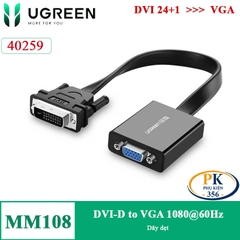 Cáp chuyển DVI-D sang VGA full HD MM108 chính hãng Ugreen 40259 - DVI 24+1 to VGA