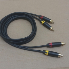 Dây cáp âm thanh RCA hoa sen DIY 2 ra 2 (R/L) cho loa, Amply dài 5M