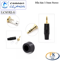 Đầu Hàn Giắc Cắm Âm Thanh DIY 3.5mm Stereo Mạ Vàng Coraon CZXYON LCS3XLG Cao Cấp dùng cho cáp 6.5 đến 8.5mm