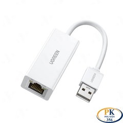 Cáp Chuyển USB 2.0 to LAN 10/100Mbps Ugreen 20253 CR110 Chipset AX88772A màu trắng