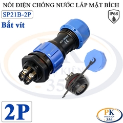 Đầu Nối Điện Chống Nước Lắp Mặt Bích SP21B Chuẩn IP68 2 Đến 12 Lõi Bắt Vít Dùng Cho Dây 7 Đến 12mm