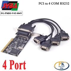 Card PCI to 4 COM RS232 Syba FG-PMIO-V4T-004V – Mở rộng 4 cổng COM cho PC
