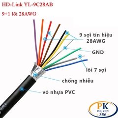 Dây cáp chia COM DB9 RS232 Đực sang 2 cổng cái dài 0.3M, 0.5M, 1M, 1.5M, 2M, 3M, 5M, 10M – HD-Link DIY 28AWG cao cấp