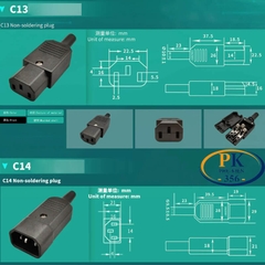 Phích Cắm Nguồn IEC 60320 C13 10A 250V JORINDO AC-13-14 Thẳng