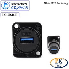 Nhân nối USB 3.0 âm tường lắp mặt máy Coraon LC-USB-B - Cắm thẳng