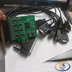 Card PCI-E X1 mở rộng 8 cổng COM RS232 DB9 Syba FG-EMT09A / FG-EMT08S chính hãng, ổn định cao