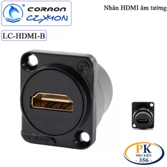 Nhân nối HDMI 2.0 âm tường lắp mặt máy Coraon LC-HDMI-B - cắm thẳng