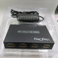 Bộ chia cổng HDMI SPLITTER 1 ra 4 4K Veggieg V-HD07