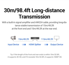 Bộ chia HDMI 1 ra 8 chuẩn 4K@30Hz chính hãng Ugreen 40203
