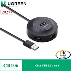 Bộ chia hub USB 2.0 4 cổng dây dài 1M Ugreen 20277 CR106