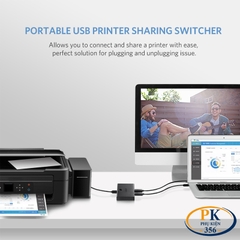 Bộ chia sẻ máy in 2 cổng Ugreen 30345 US158