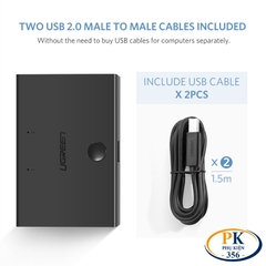 Bộ chia sẻ máy in 2 cổng Ugreen 30345 US158