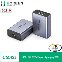 Bộ chuyển HDMI to RJ45 CAT5/6 70M Ugreen 20519 CM455