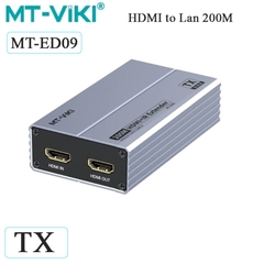 Bộ mở rộng HDMI qua cáp mạng 200m MT-ED09, truyền HDMI xa qua Cat5e/Cat6, hỗ trợ 4K@30Hz, kết nối linh hoạt, ổn định, không delay, hỗ trợ 1 phát ra nhiều nhận qua switch mạng