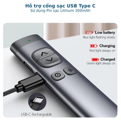Bút Trình Chiếu Bluetooth Kỹ Thuật Số Spotlight dùng cho tivi led Norwii N97S-G laser xanh