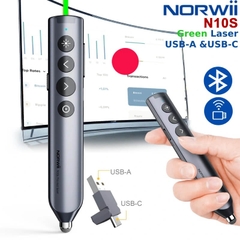 Bút Trình Chiếu Norwii N10S Pro Bluetooth Laser Xanh | Điều Khiển TV, Màn Hình LED Tương Tác