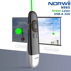 Bút trình chiếu spotlight kỹ thuật số laser xanh dùng cho tivi màn hình led Norwii N86S