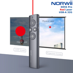 Bút Trình Chiếu Kỹ Thuật Số Spotlight Digital Laser Norwii N95S plus– Air Mouse, Điều Khiển 50m