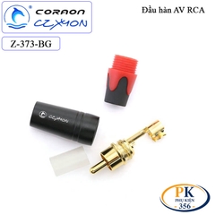 Đầu hàn AV RCA cao cấp chân đồng mạ vàng Coraon CZXYON Z-373-BG – Màu đỏ & màu vàng