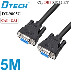 Dây Cáp COM DB9 RS232 Cái sang Cái Dtech DT-9005C F/F dài 1.5M - 5M