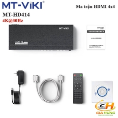 Bộ Chia Chuyển Mạch Ma Trận HDMI 4K@30Hz 4 Ra 4 MT-VIKI MT-HD414 Chính Hãng