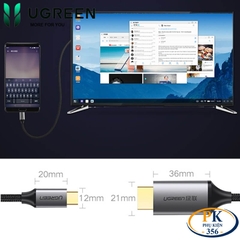 Cáp chuyển USB Type-C sang HDMI 2.0 chuẩn 4K@60Hz MM142 chính hãng Ugreen 50570 dài 1.5M