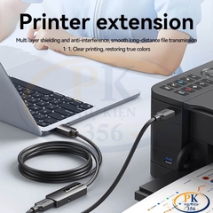 Cáp USB 3.0 Nối Dài Có Chipset Khuếch Đại Và Nguồn Phụ 5V2A Jasoz D116 5M 10M 15M 20M