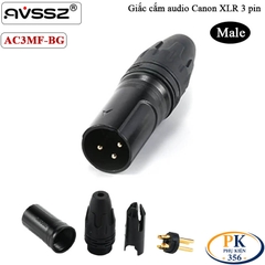 Giắc Hàn Audio Canon XLR 3 Pin AVSSZ Male AC3M-BG Female AC3F-BG