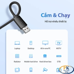 Dây Cáp USB 2.0 Hai Đầu Đực AM-AM Jasoz D107 Chính Hãng Dài 1.5M T-D127, 3M T-D144 Tốc Độ 480Mbps