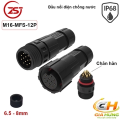 Đầu Cút Nối Dây Điện Chống Nước IP68 Chính Hãng ZSJ M16-MF Dùng Cho Dây 2–12 Lõi