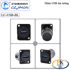 Nhân nối USB 3.0 âm tường lắp mặt máy Coraon LC-USB-BL - Cắm cạnh