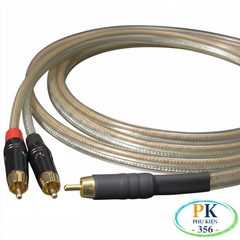 Dây chia AV RCA 1 ra 2 DIY  đực sang 2 đực – Lõi đồng OFC 4N, dài 0.5m – 5m