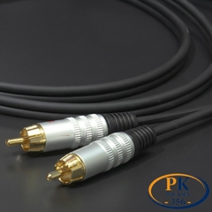 Cáp chuyển 6.35mm TRS sang 2 AV RCA  – Dây 6.5 ly ra 2 hoa sen OFC, dài 0.3m đến 20m