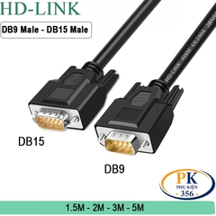Cáp chuyển DB9 dương sang DB15 dương 3 hàng DB9 Male to DB15 Male dài 1M đến 5M (DIY theo yêu cầu)