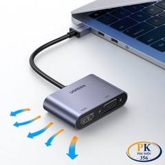 Cáp chuyển đổi USB 3,0 sang HDMI VGA Ugreen 20518 CM449