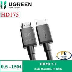 Ugreen HD175 dây cáp HDMI 2.1 chuẩn 8K dài 0.5M đến 15M