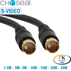 Cáp S-Video Choseal Dài 1.5M–30M Đầu Mạ Vàng – Mini DIN 4 Pin (MD4) Cho Máy Siêu Âm, Nội Soi