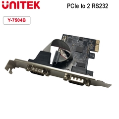 Card PCIe sang 2 cổng RS232 DB9 Unitek Y-7504B chính hãng ( Y-7504BBK01)