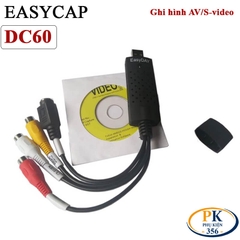 USB Ghi Hình AV S-Video EasyCap DC60 Capture Video Analog Sang Máy Tính Qua USB 2.0