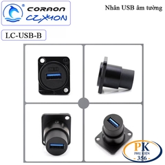Nhân nối USB 3.0 âm tường lắp mặt máy Coraon LC-USB-B - Cắm thẳng